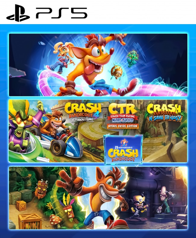 4 JUEGOS EN 1 CRASH COLLECTION PS4, Juegos Digitales Brasil