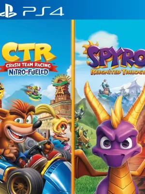 2 JUEGOS EN 1 Spyro MAS Crash Team Racing Nitro Fueled Game Bundle PS4
